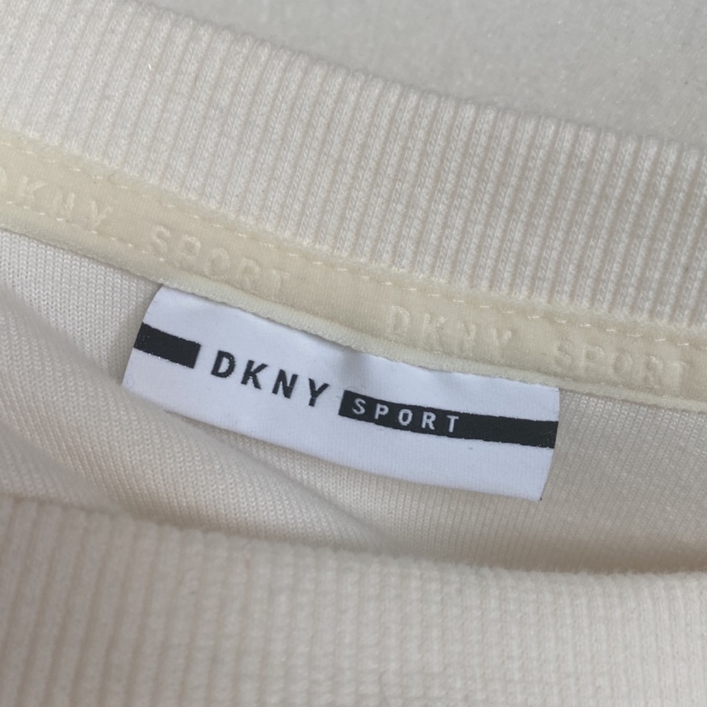 DKNY oversized sweater, sport velour embossed logo, size large - Picture 3 of 7